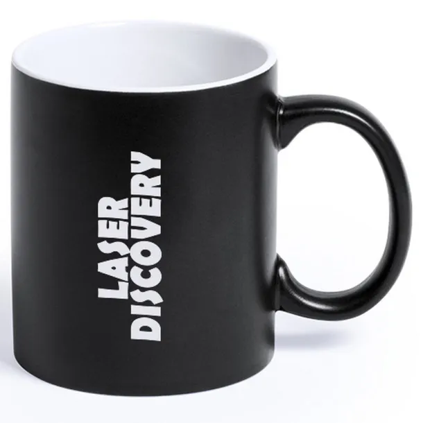  Ceramic mug 330 ml black white