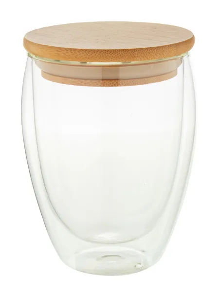 Bondina M Staklena termo šalica, 350 ml Prozirno Prirodna