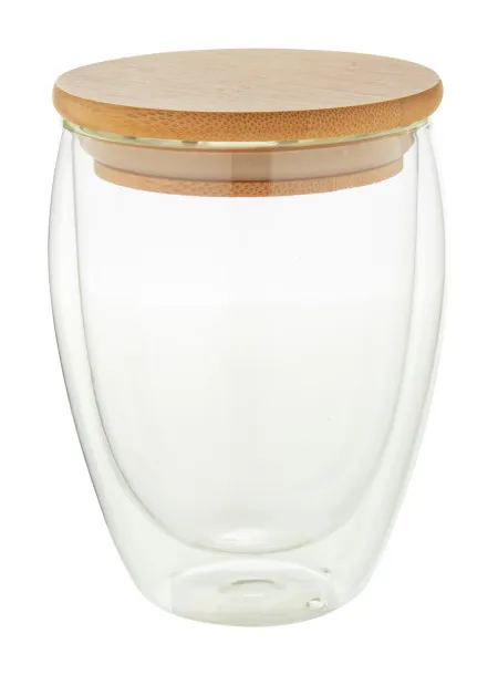 Bondina M glass thermo mug Transparent Natural