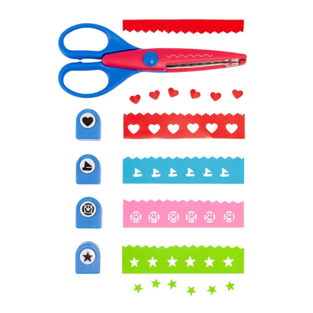 FUN set of punches and scissors Blue