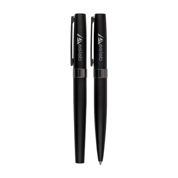  Mauro Conti writing set, ball pen and roller ball pen black