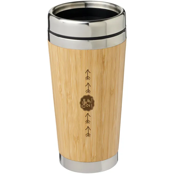 Bambus 450 ml tumbler with bamboo outer - Bullet Brown