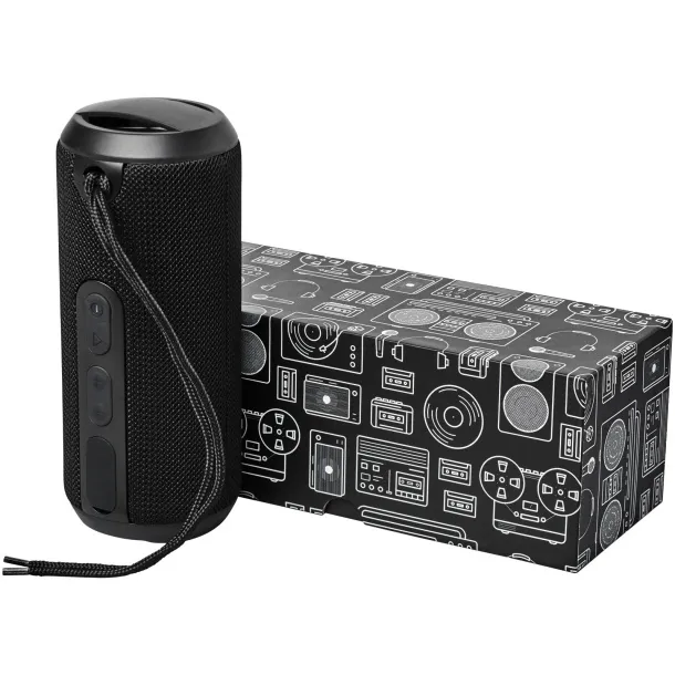 Rugged fabric waterproof Bluetooth® speaker Crna