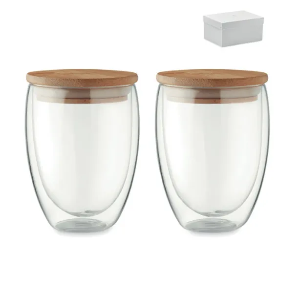 TIRANA SET Set of 2 glasses 350 ml in box Transparent