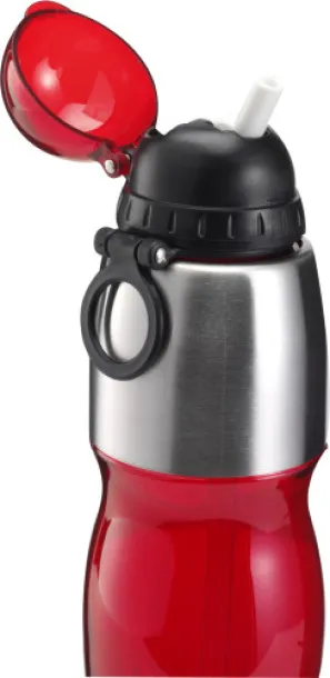  PS and stainless steel bottle Emberly red