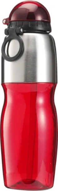  PS and stainless steel bottle Emberly red