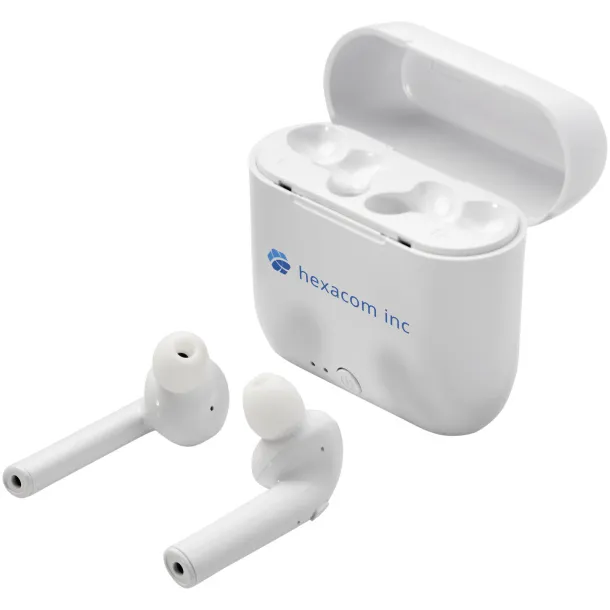 Essos True Wireless auto pair earbuds with case - Avenue White