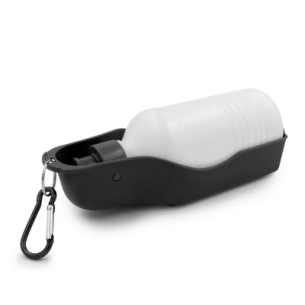 Maud Travel bottle 250 ml for dog, water bowl with carabiner Crna
