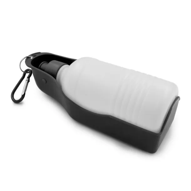 Maud Travel bottle 250 ml for dog, water bowl with carabiner Crna