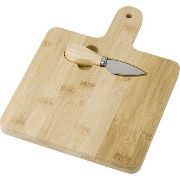  Bamboo cheese set brown