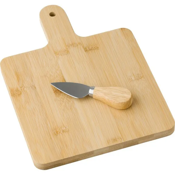  Bamboo cheese set brown