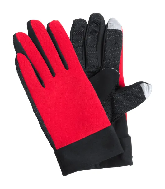 Vanzox touch sport gloves Red Black