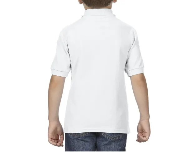 DRYBLEND®  YOUTH DOUBLE PIQUÉ POLO SHIRT - Gildan White