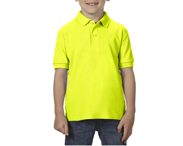 DRYBLEND®  YOUTH DOUBLE PIQUÉ POLO SHIRT - Gildan Safety Green