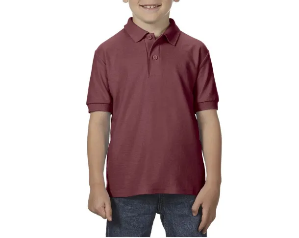 DRYBLEND®  YOUTH DOUBLE PIQUÉ POLO SHIRT - Gildan Maroon