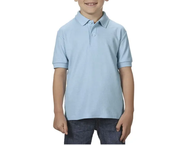 DRYBLEND®  YOUTH DOUBLE PIQUÉ POLO SHIRT - Gildan Light Blue