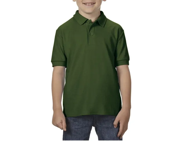 DRYBLEND®  YOUTH DOUBLE PIQUÉ POLO SHIRT - Gildan Forest Green