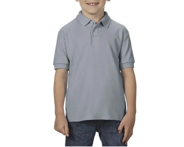 DRYBLEND®  YOUTH DOUBLE PIQUÉ POLO SHIRT - Gildan Charcoal