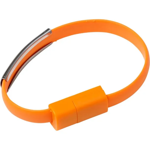  Wristband, bracelet, charging cable orange