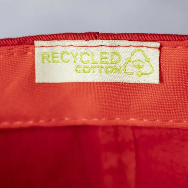  Recycled cotton cap Crvena