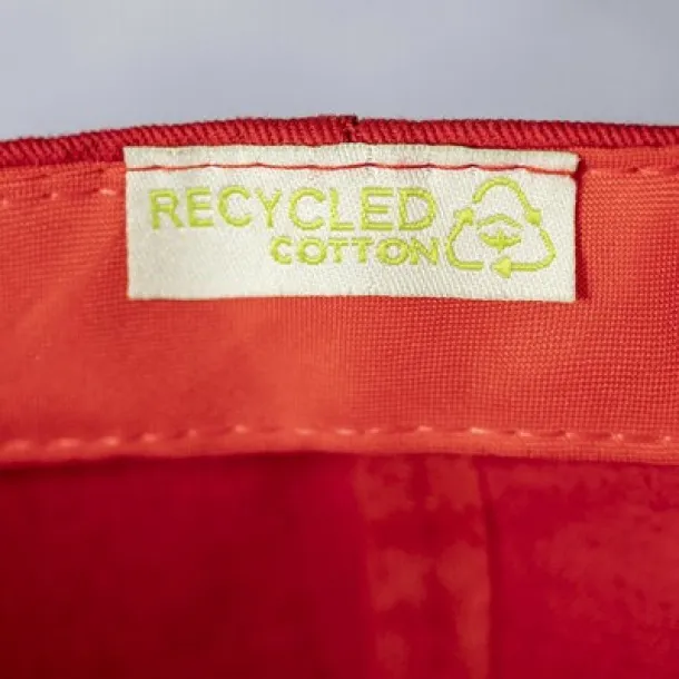  Recycled cotton cap Crvena