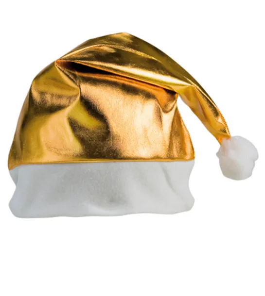 Shiny Santa hat gold yellow