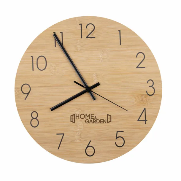 Imani Bamboo wall clock wood