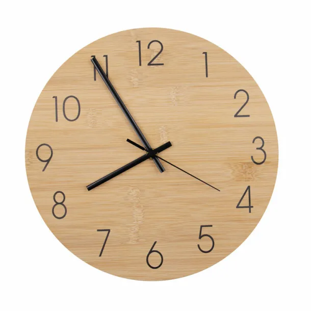 Imani Bamboo wall clock wood