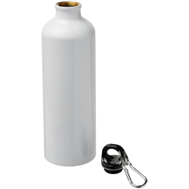 Pacific 770 ml sublimation sport bottle with carabiner - Bullet White