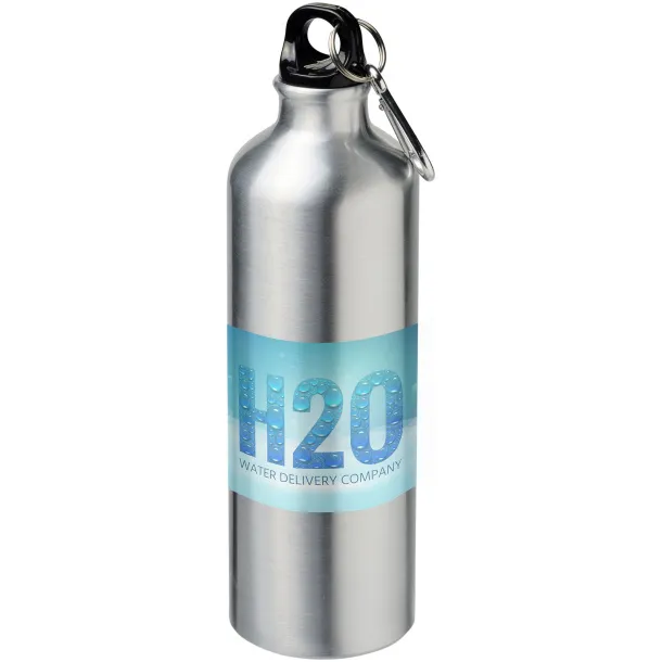 Pacific 770 ml sublimation sport bottle with carabiner - Bullet Silver