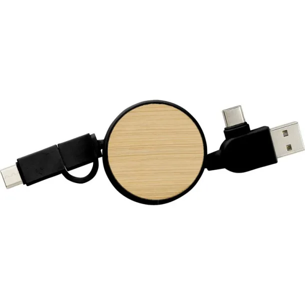  Retractable charging cable black