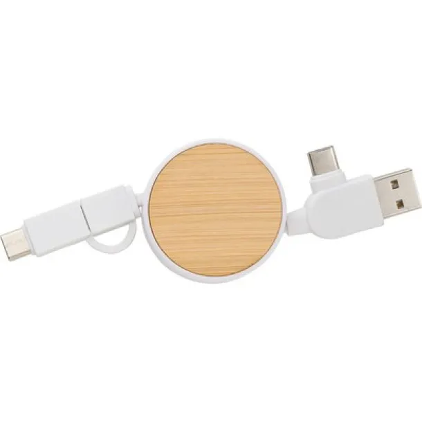  Retractable charging cable white