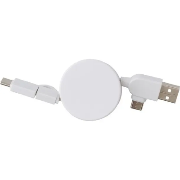  Retractable charging cable white