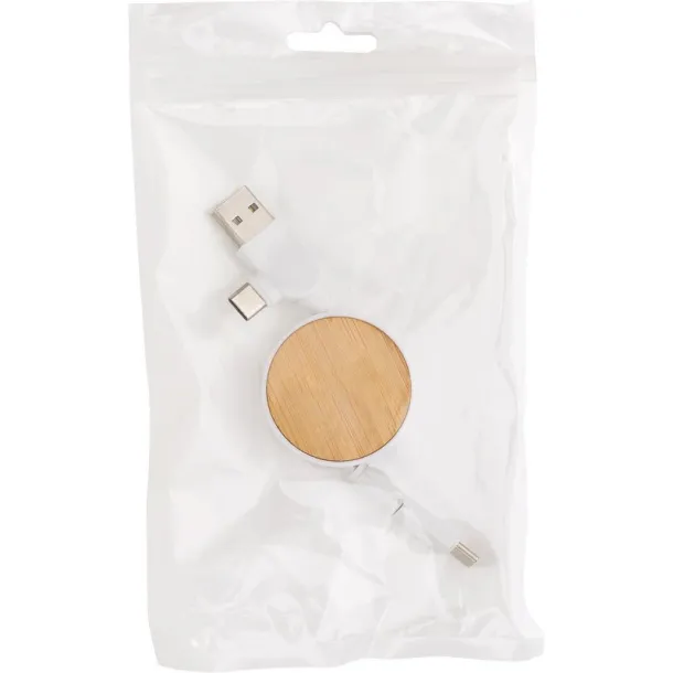  Retractable charging cable white