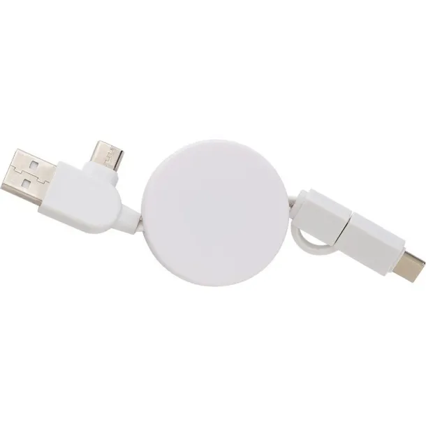  Retractable charging cable white