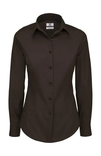  Black Tie LSL/women Poplin Shirt - B&C Coffee Bean