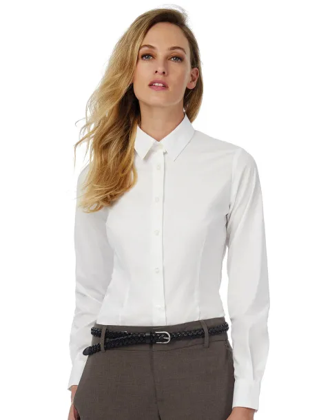  Black Tie LSL/women Poplin Shirt - B&C