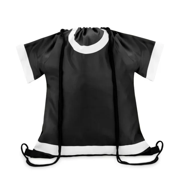 T-DRAW 210D polyester drawstring bag Black
