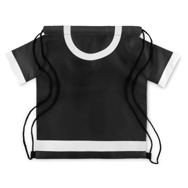 T-DRAW 210D polyester drawstring bag Black