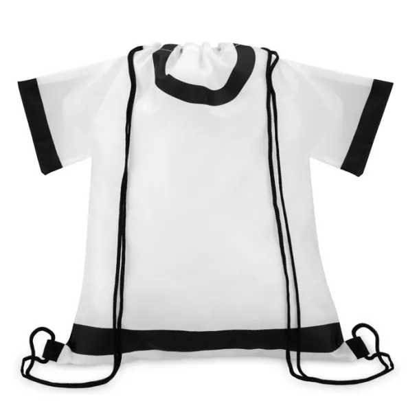 T-DRAW 210D polyester drawstring bag White