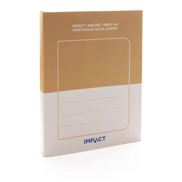  Impact AWARE™ RPET A4 portfolio with zipper - XD Xclusive Black 