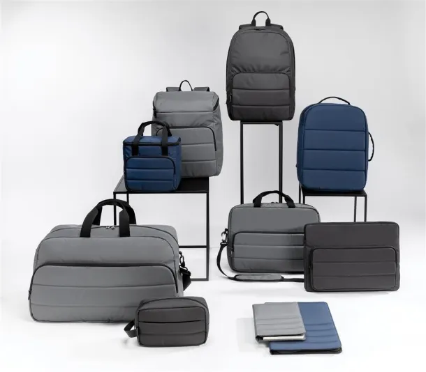  Impact AWARE™ RPET A4 portfolio with zipper - XD Xclusive Anthracite 