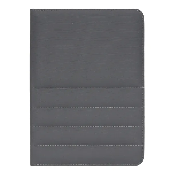  Impact AWARE™ RPET A4 portfolio with zipper - XD Xclusive Anthracite 