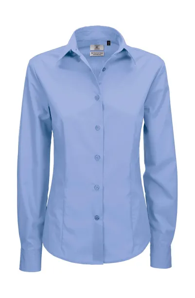  Smart LSL/women Poplin Shirt - B&C Business Blue