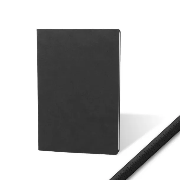 NUBUCK ECO MAXI B5 notebook with flexible covers Black