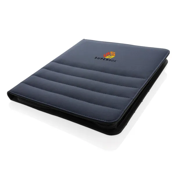  Impact AWARE™ RPET A4 portfolio with zipper - XD Xclusive Navy Blue 