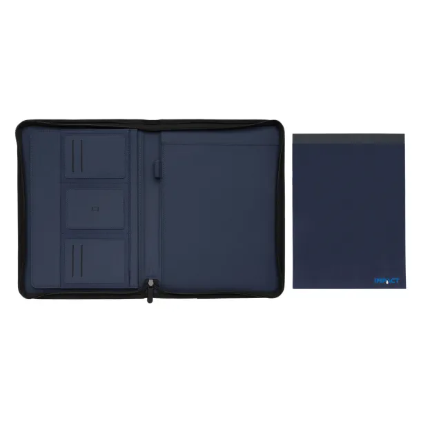  Impact AWARE™ RPET A4 portfolio with zipper - XD Xclusive Navy Blue 