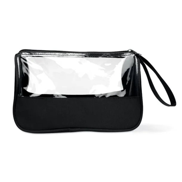 PLAS Toiletry bag microfiber w PVC Black