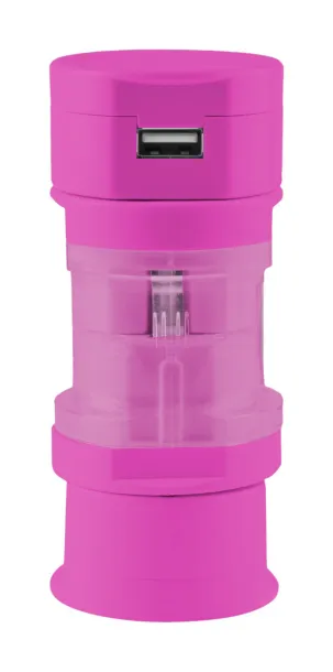 Tribox travel adapter Pink