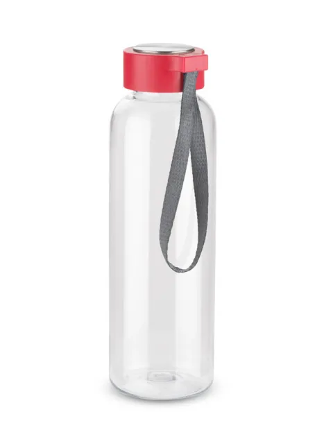 CLEAR Water bottle  500 ml czerwony